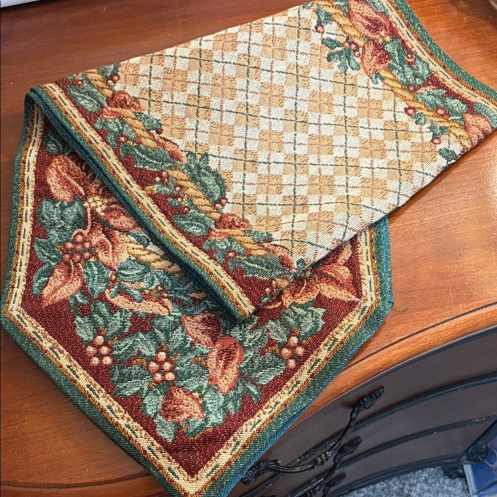 Floral Tapestry Table Runner